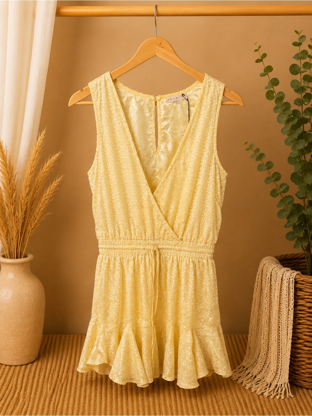 Promesa Sunshine Yellow Sleeveless Romper